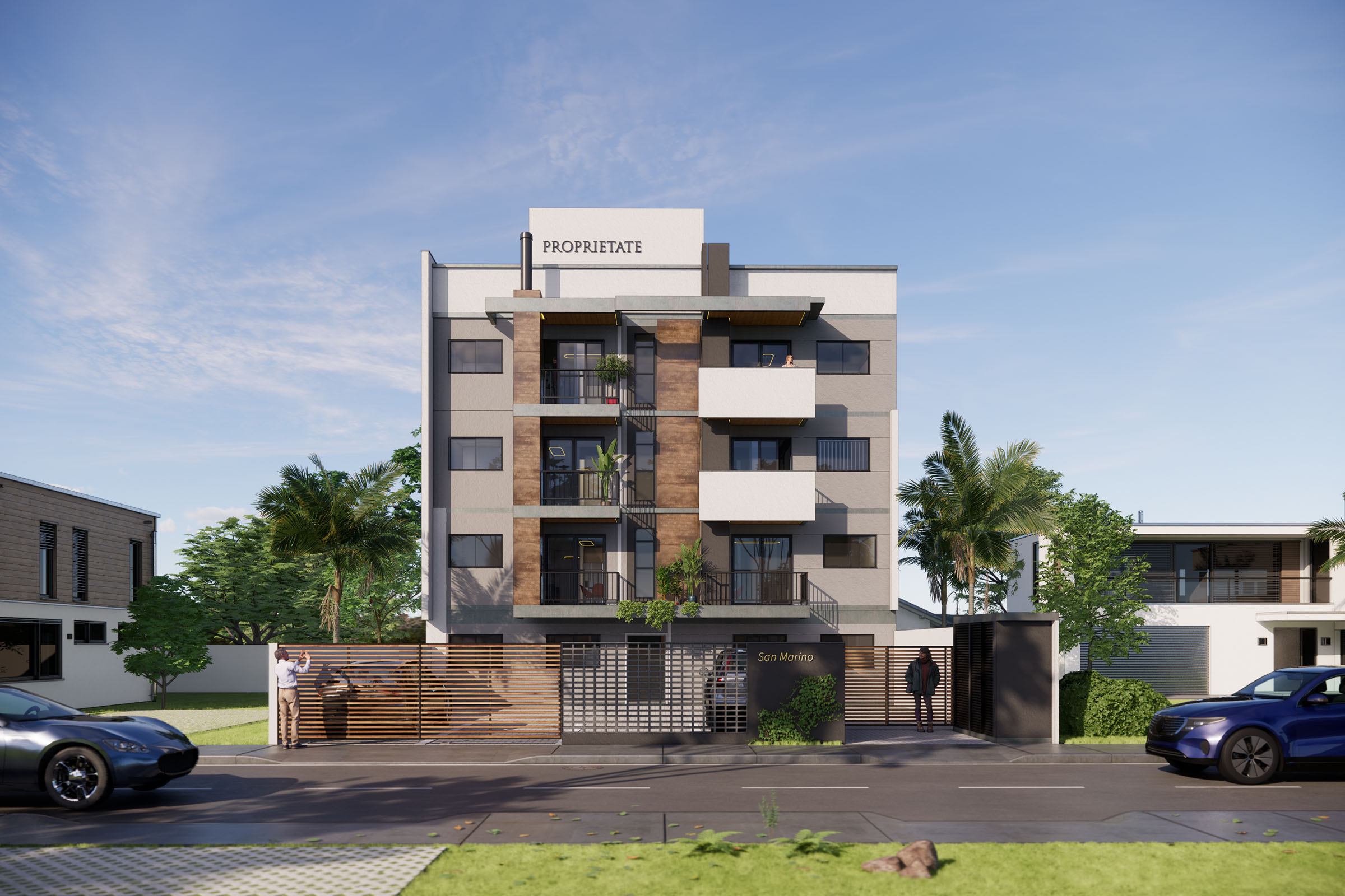Fachada moderna de empreendimento residencial em Penha