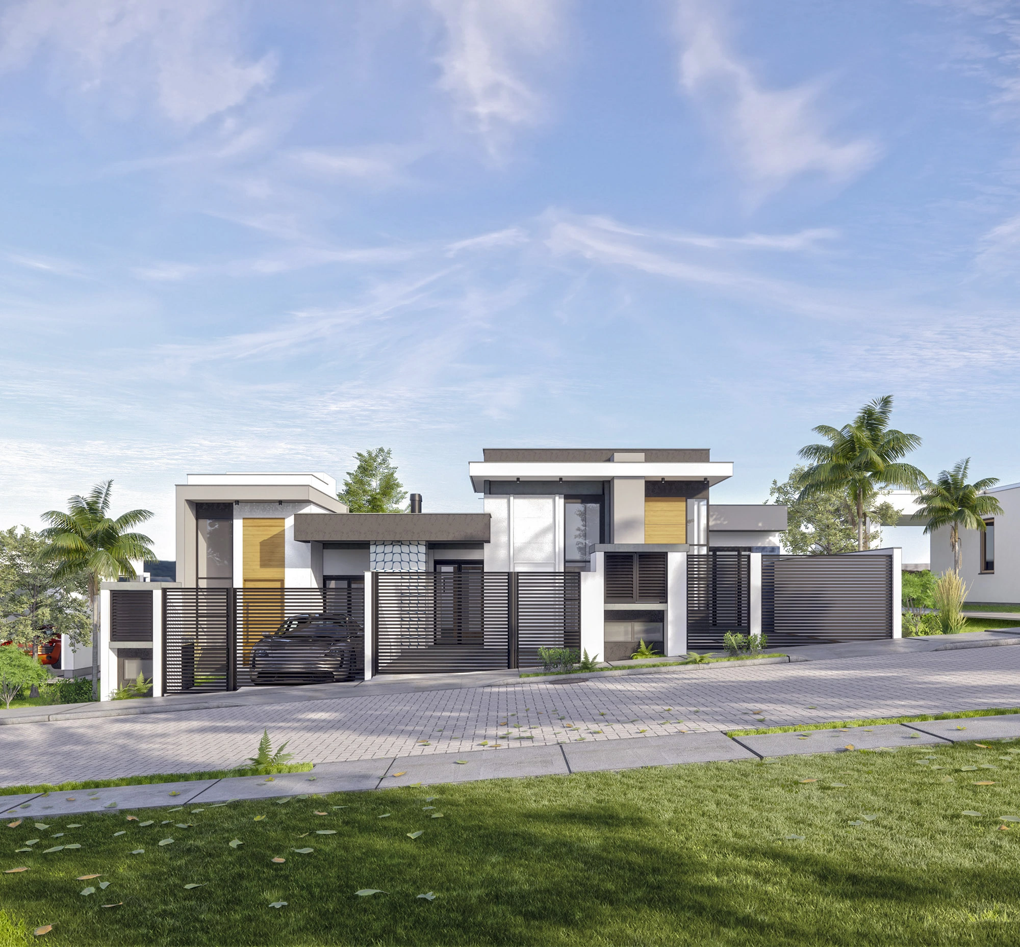 Projeto arquitetônico geminados de edifício multifamiliar